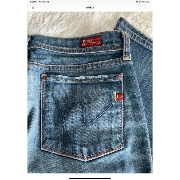 Citizens Of Humanity Ingrid #002 Low Waist Flare Jeans Women’s Sz 28 Medium Blue - Picture 7 of 12